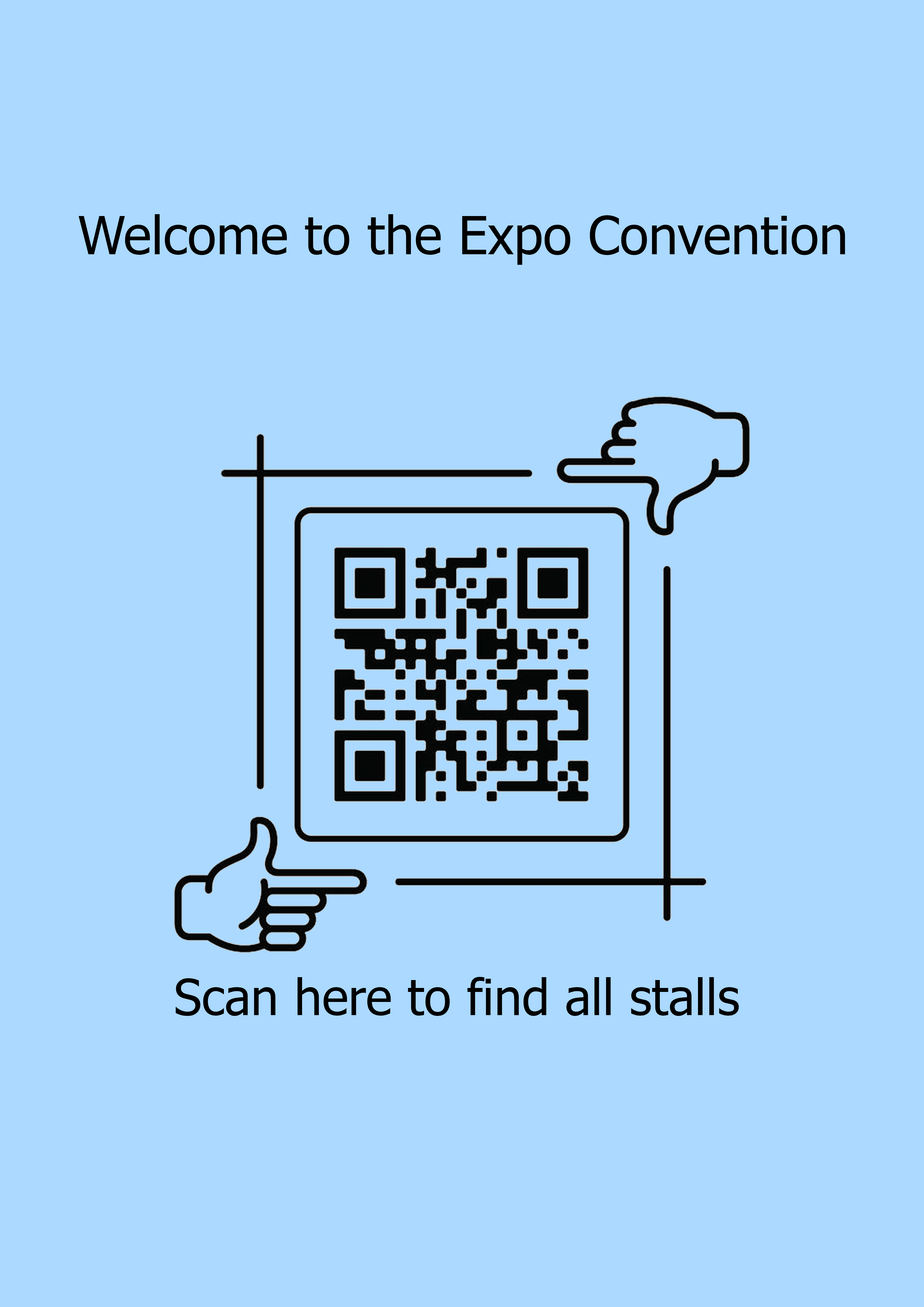 Event QR code signage at a corporate or formal gathering